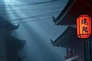 《长夜列车》封面，夜色中行驶的绿皮列车与窗外掠过的灯带